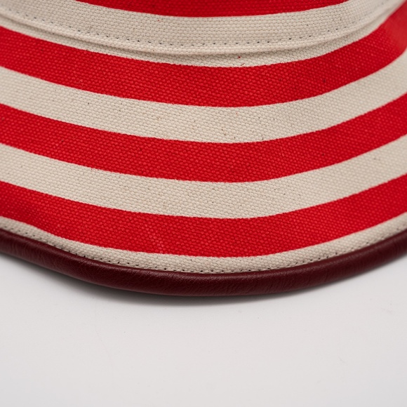 size M Gucci Striped Canvas Bucket Hat Red White main image 6